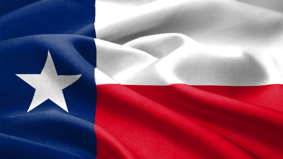 Texas flag waving