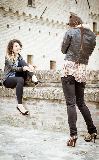 istock Female Photographer and model 453627095