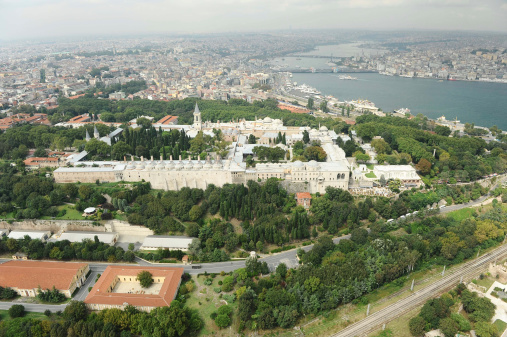 Aerial view on Topkapi palace, Istanbul, Turkey