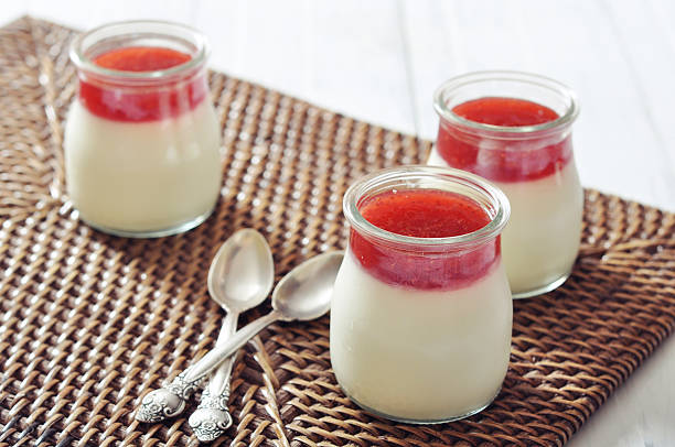 istock Dessert panna cotta with strawberry 453629419