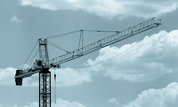 Crane with Clouds 2 stock photo