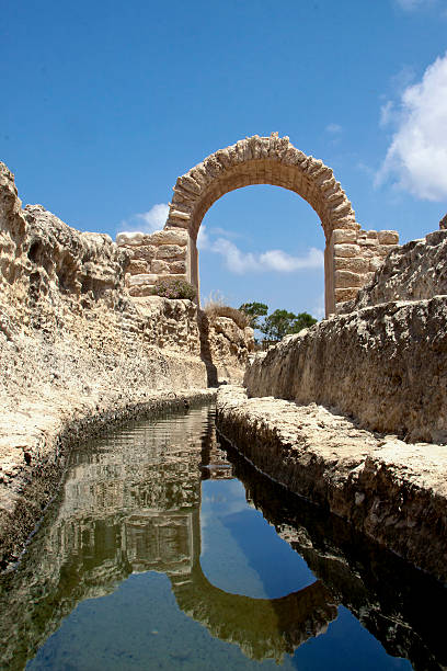 Israele antico acquedotto - foto stock