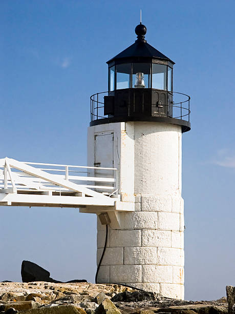 josip 포인트 등대 - lighthouse maine beacon marshall point lighthouse 뉴스 사진 이미지