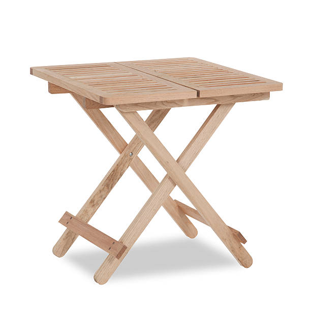 Folding table Folding table with clipping path for easy removal of shadow if needed. foldable stock pictures, royalty-free photos & images