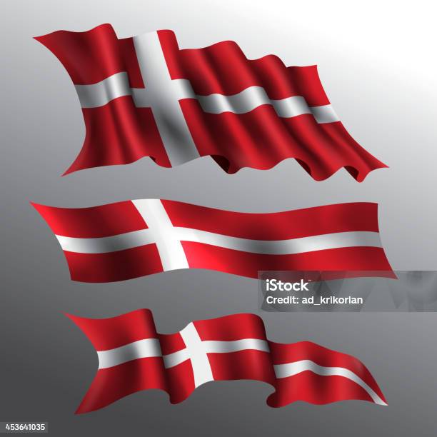 Dänemark Dänische Flagge Stock Vektor Art und mehr Bilder von Aktivitäten und Sport - Aktivitäten und Sport, Bewegung, Biegung