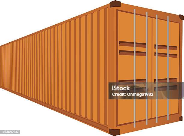 Cargo Freight Container Vector Illustration Stock Illustration - Download Image Now - Business, Cargo Container, Container