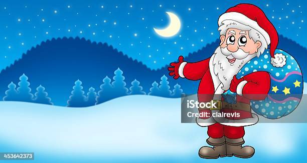 Krajobraz Z Santa Claus 3 - zdjęcia stockowe i więcej obrazów Boże Narodzenie - Boże Narodzenie, Broda, Czapka