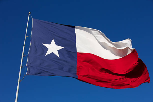 Bandeira do estado do Texas - fotografia de stock