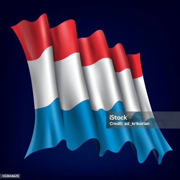 Люксембург Флаг Люксембурга — стоковая векторная графика и другие изображения на тему Белый - Белый, Векторная графика, Волновой рисунок