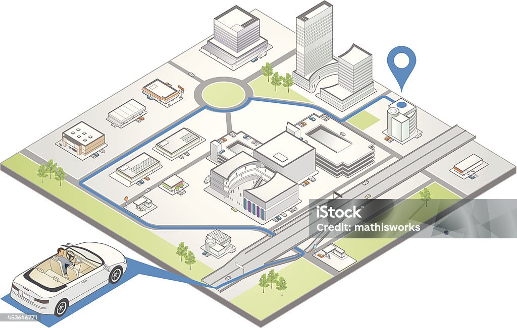 Ilustração de navegação GPS - Vetor de Tridimensional royalty-free