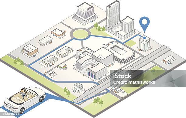 Vetores de Ilustração De Navegação Gps e mais imagens de Tridimensional - Tridimensional, Ilustração e Pintura, Mapa