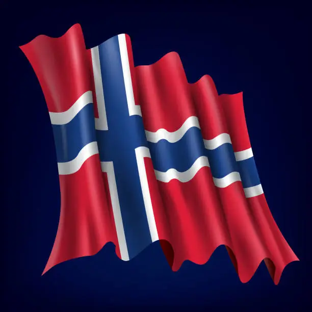 Vector illustration of Norway, Norwegian Flag