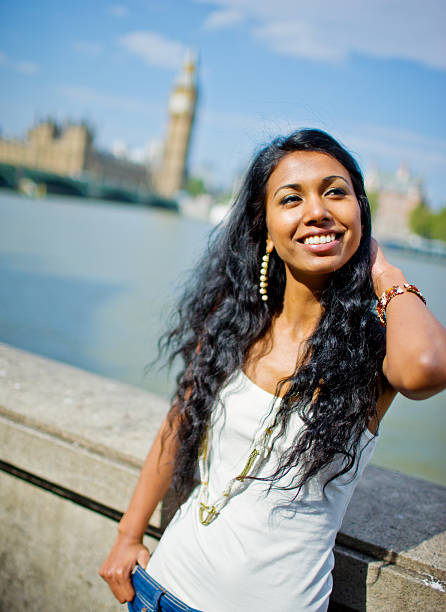istock Happy Young Woman in London 453647321