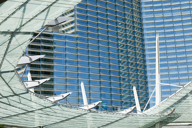 istock Blue Modern Office Building Detail 453648741