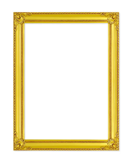 istock antique gold frame on the white background 453650697