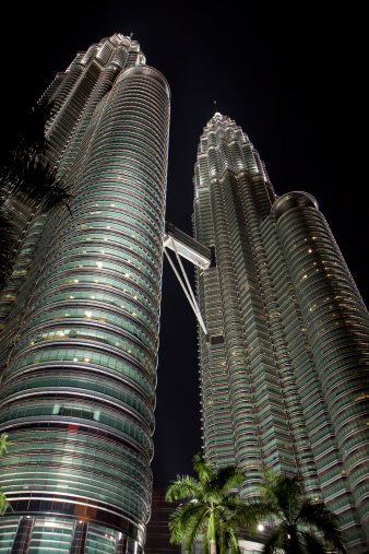 Kuala Lumpur Twin towers at night