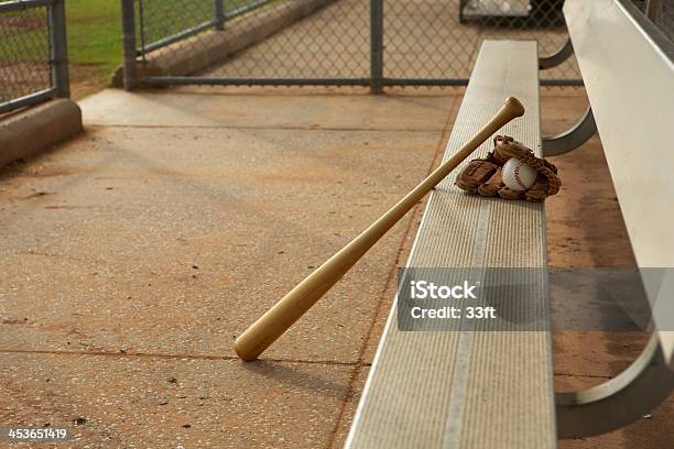 Basebal In The Dugout Stock Photo - Download Image Now - Baseball - Ball, Baseball - Sport, Sports Dugout