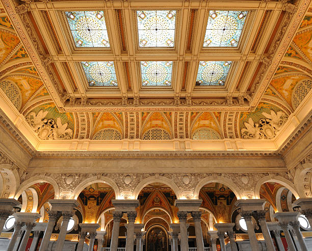 biblioteca del congresso statunitense - column corinthian government building federal building foto e immagini stock