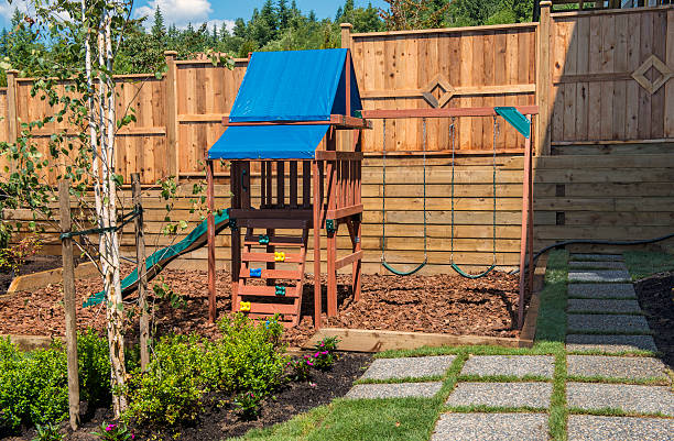 Backyard Playground stock photo