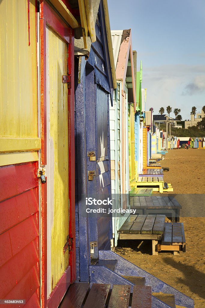 Brighton Baden-Kästen in einer Reihe - Lizenzfrei Australien Stock-Foto