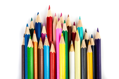 Colour pencils stand out
