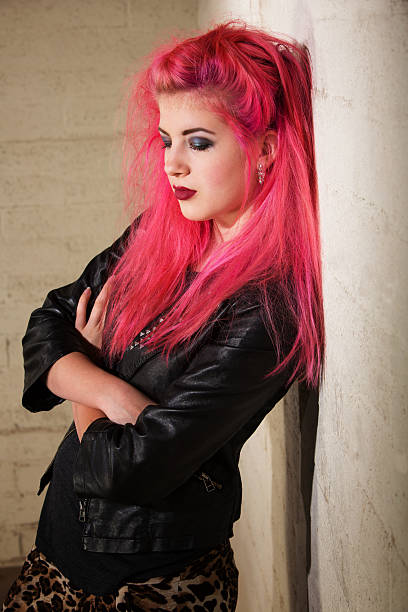 istock Sad Woman in Leather Jacket 453691951