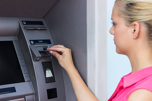 istock Business woman using credit card 453692711