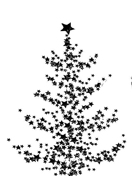 christbaum grafik - weihnachtlicher stock illustrations