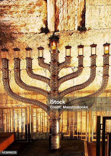 The Menorah Of Hanukka In Jerusalem Stock Photo - Download Image Now - Jerusalem, Synagogue, Temple - Building