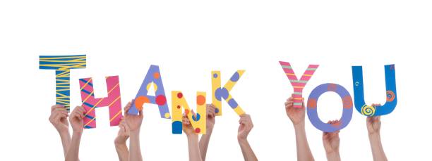 Many Hands Holding Thank You
