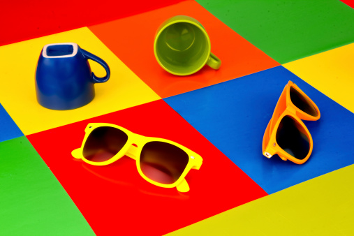 Design for advertising, colorful cups