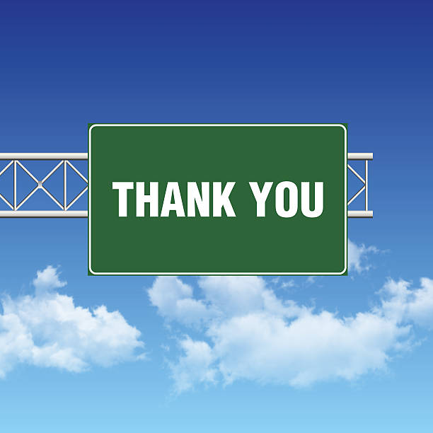 istock Road Sign Showing THANK YOU 453730105