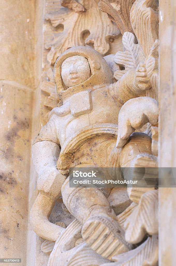 Salamanca cathedral. Astronaut in Salamanca cathedral Architecture Stock Photo