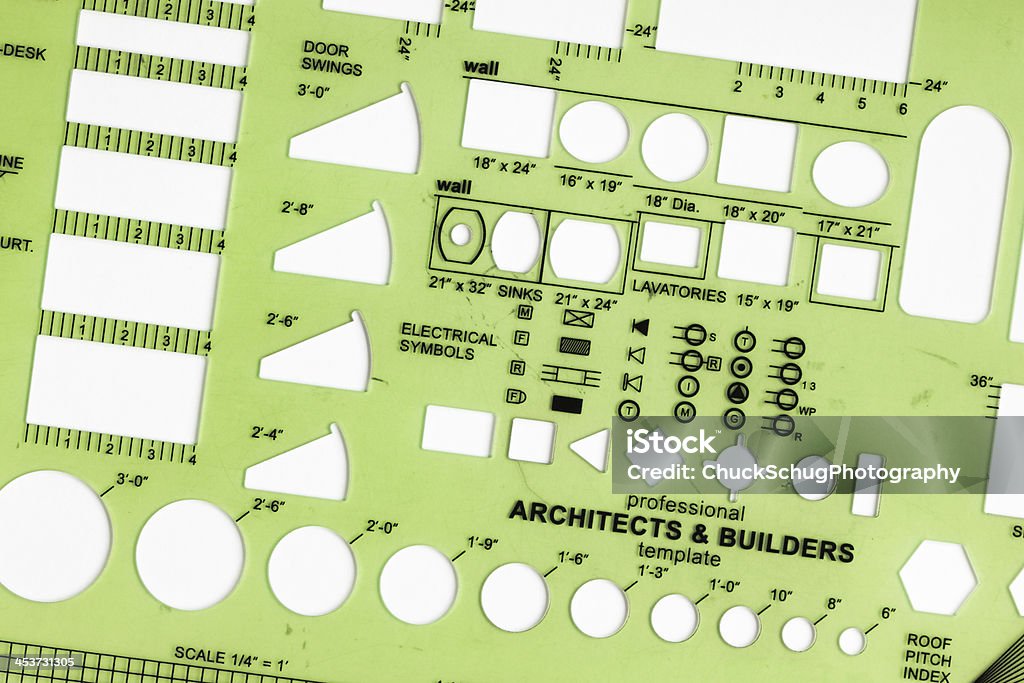 Ausarbeitung Tool Architekten Auftragnehmer Designer-Vorlage - Lizenzfrei Dreieck Stock-Foto