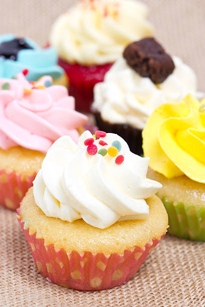 istock Group of cupcakes with sprinkles. shallow DOF. 453731899