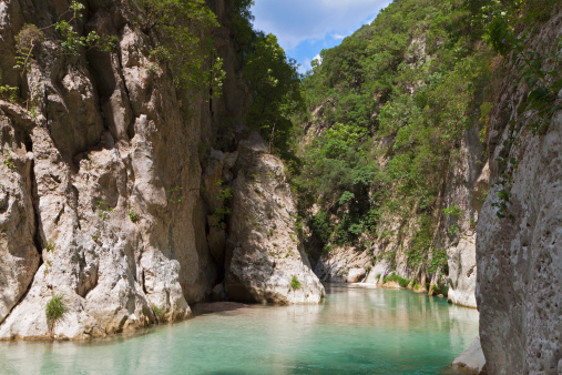 Acheron river springs and gorge in Greece