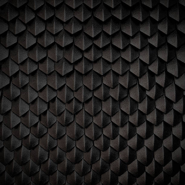 Dragon Skin Fantasy dragon skin from black scales dragon stock pictures, royalty-free photos & images