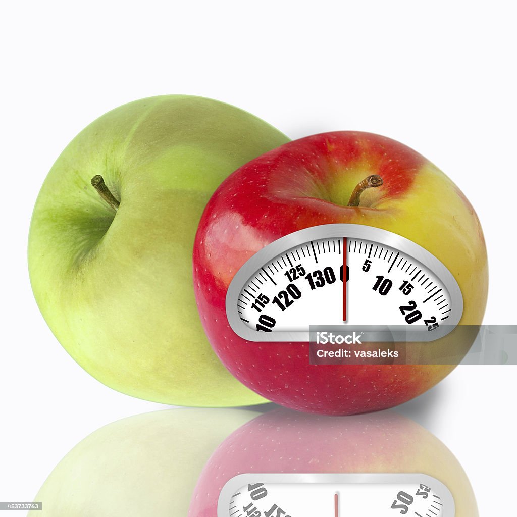 Concetto di dieta apple - Foto stock royalty-free di Alimentazione non salutare