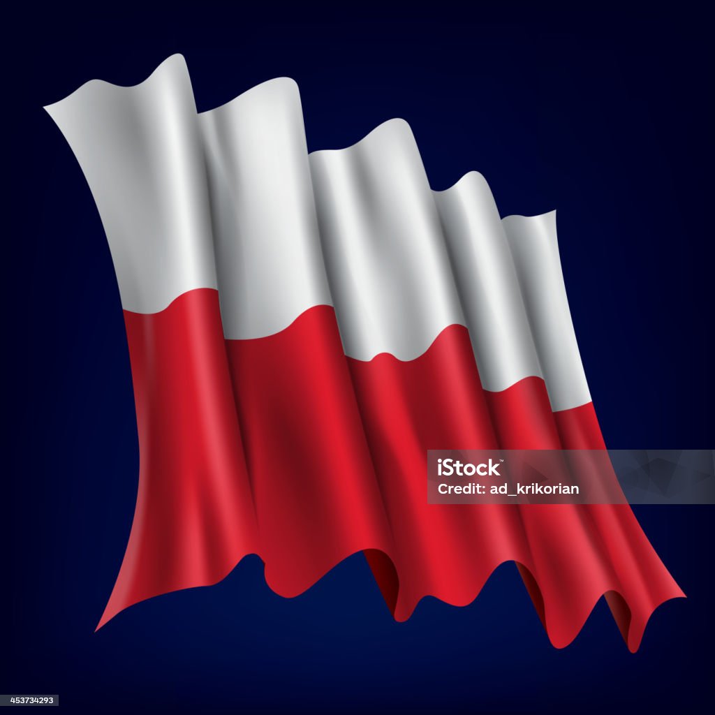 Polen und polnische Flagge - Lizenzfrei Aktivitäten und Sport Vektorgrafik