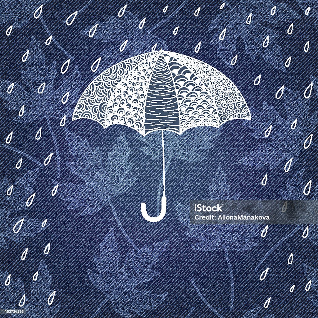 Cartolina di auguri con ombrello. - arte vettoriale royalty-free di Acqua