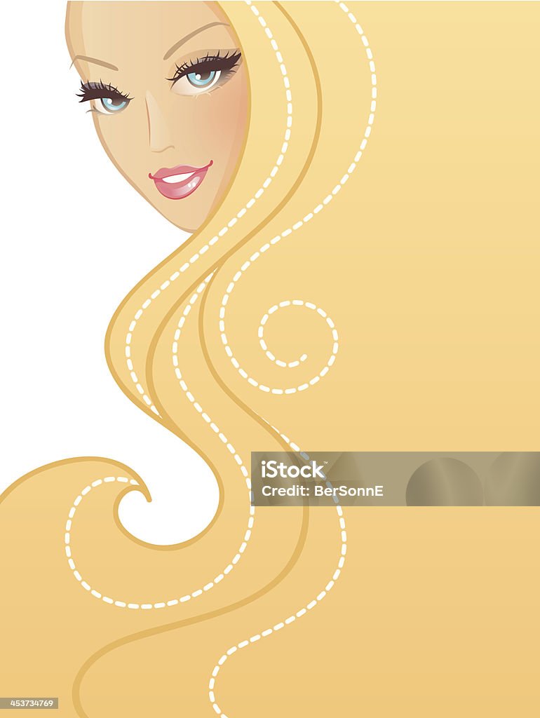 Piękne blond kobieta - Grafika wektorowa royalty-free (Abstrakcja)