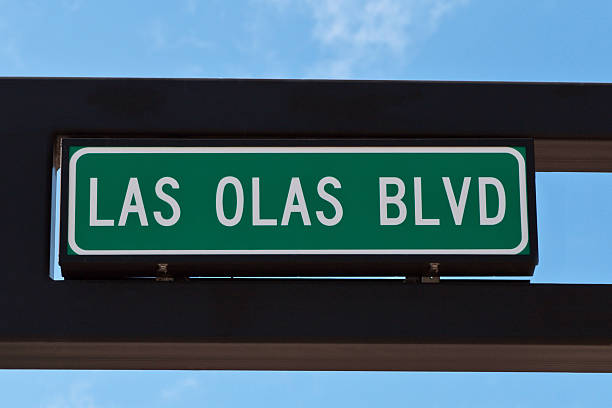 istock Las Olas boulevard sign in Fort Lauderdale, Florida 453735845