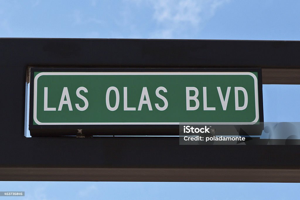 Bairro Las Olas boulevard sinal em Fort Lauderdale, Flórida - Royalty-free Ao Ar Livre Foto de stock