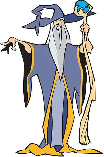 Vector illustration of Wizard