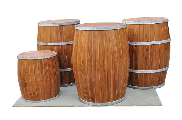 istock Many Beers Barrel-Shaped on gray board isolated with clipping pa 453742967