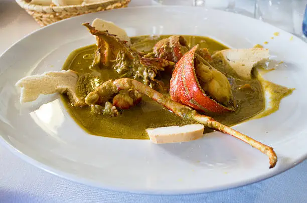 typical lobster stew from Menorca