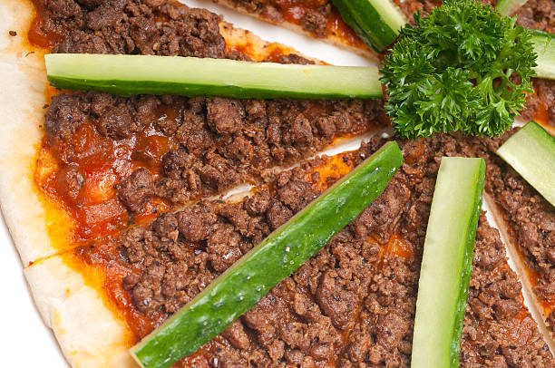 istock Turkish beef pizza with cucumber on top 453744723