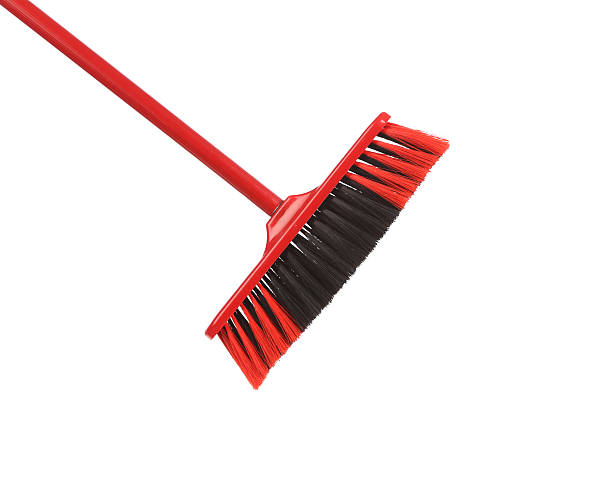 istock Close up of red black broom. 453750543