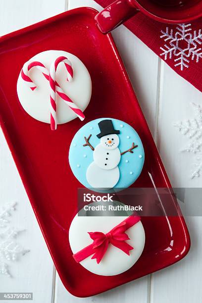 Christmas Cupcakes Stock Photo - Download Image Now - Christmas, Cupcake, Baked