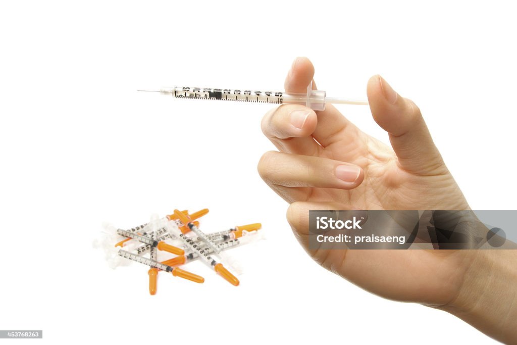 Mão segurar a seringa - Royalty-free Cirurgia Foto de stock